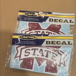 Mississippi State 4 inches set of two Craftique State Decal